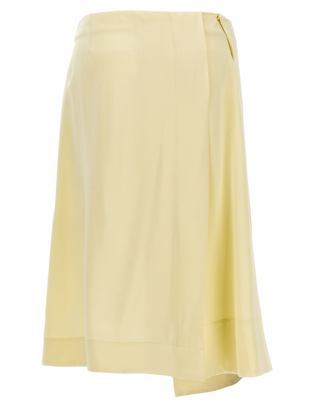 Jil Sander Satin Skirt With Side Slit Skirts - Yellow | f8a06be60acbbbeeb266323d55328ef7c01b6961