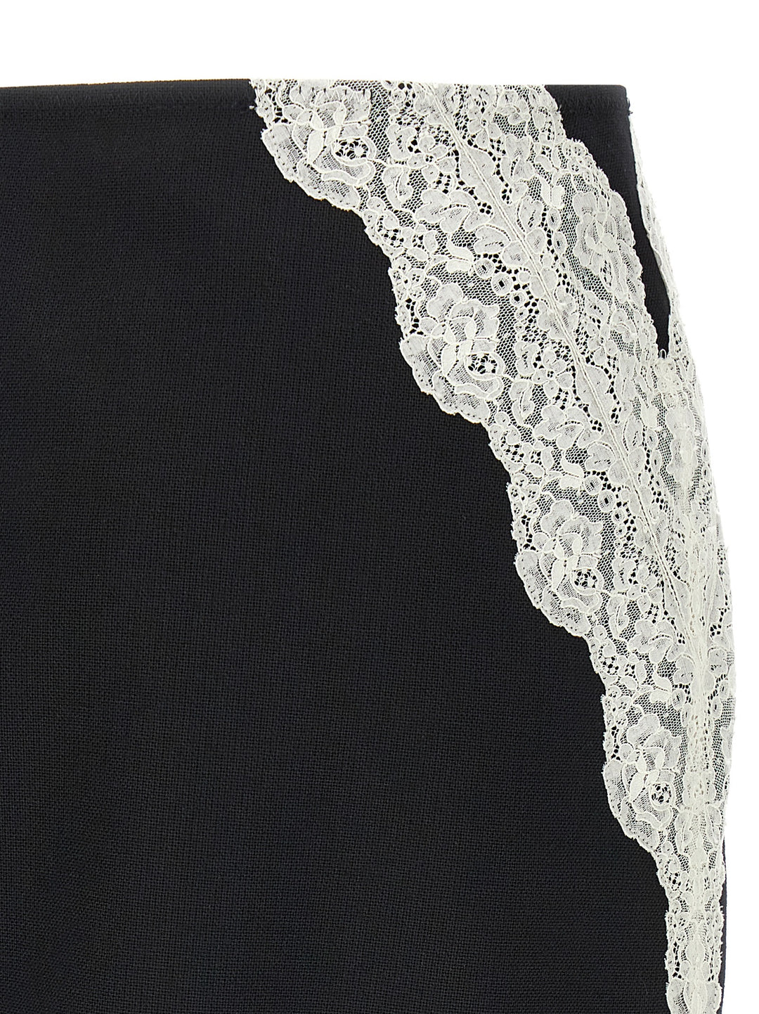 Jil Sander Organza Lace Wool Skirt Skirts - White/Black | 144e1b3bb5f10ba9a643dee411f4fbcdf2888ee0
