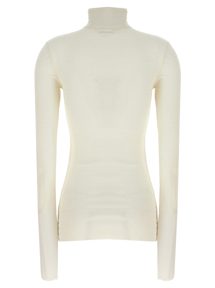 Silk Turtleneck Top Tops White