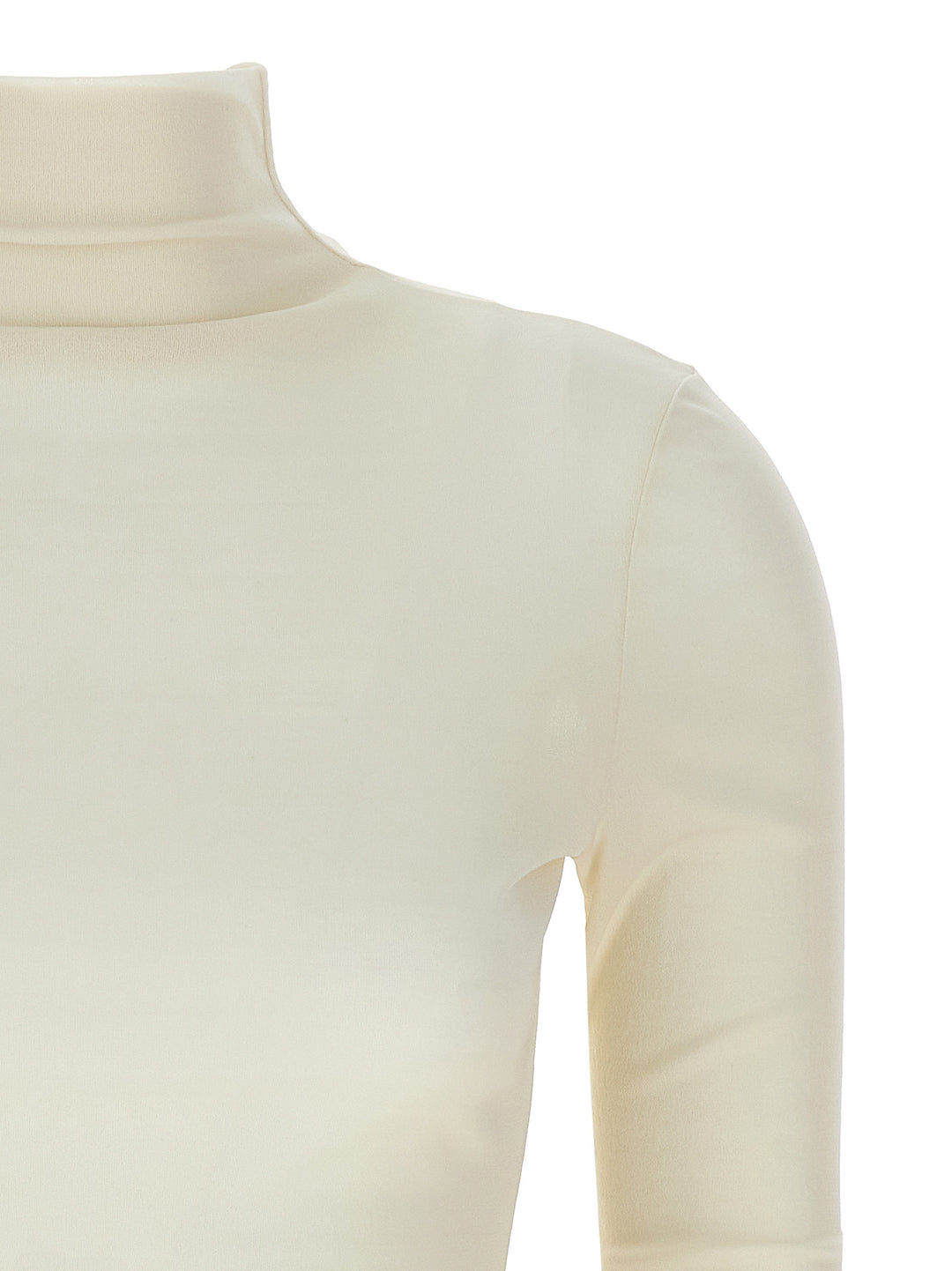 Silk Turtleneck Top Tops White