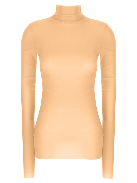 Silk Turtleneck Top Tops Pink