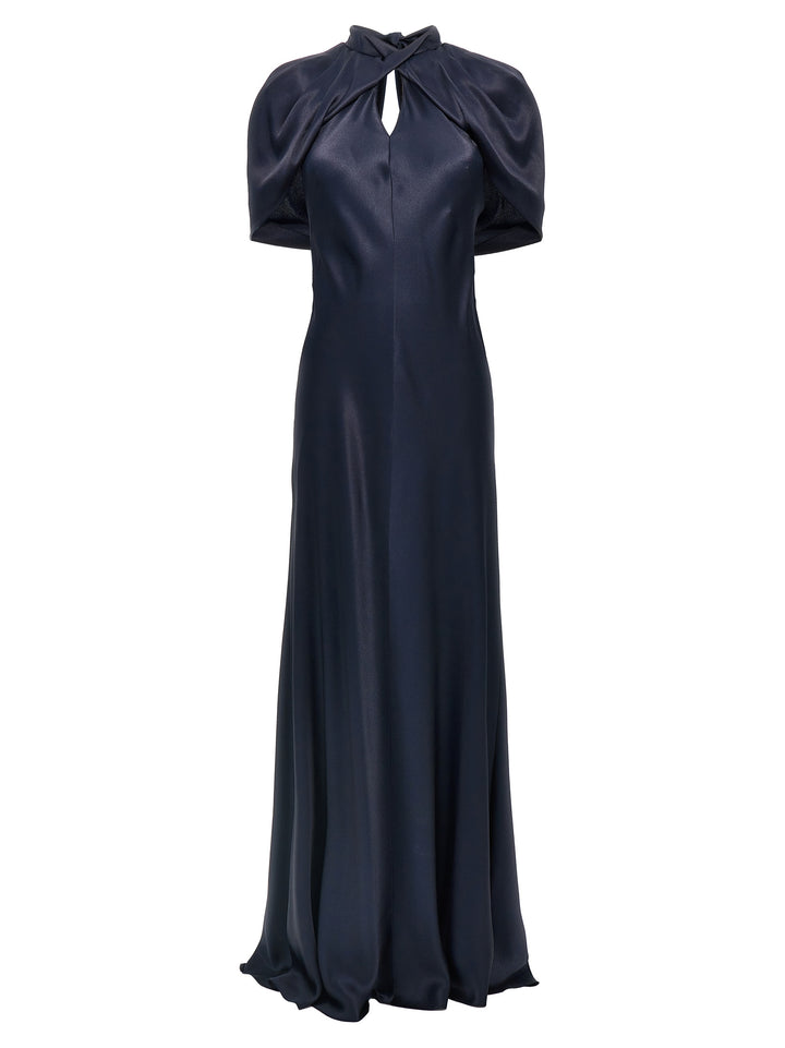 Long Satin Dress Dresses Blue