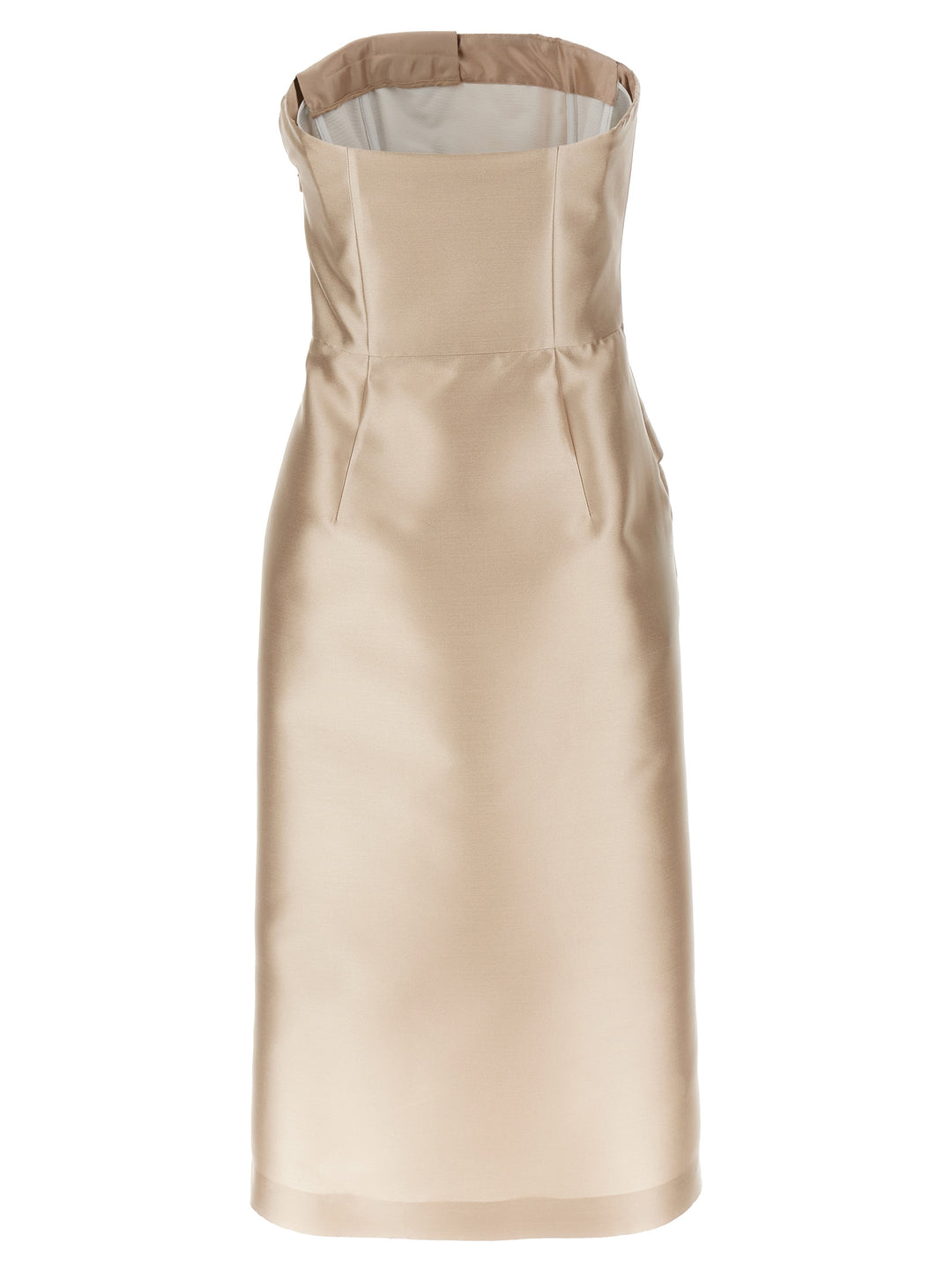 Mikado Longuette Dress Dresses Beige