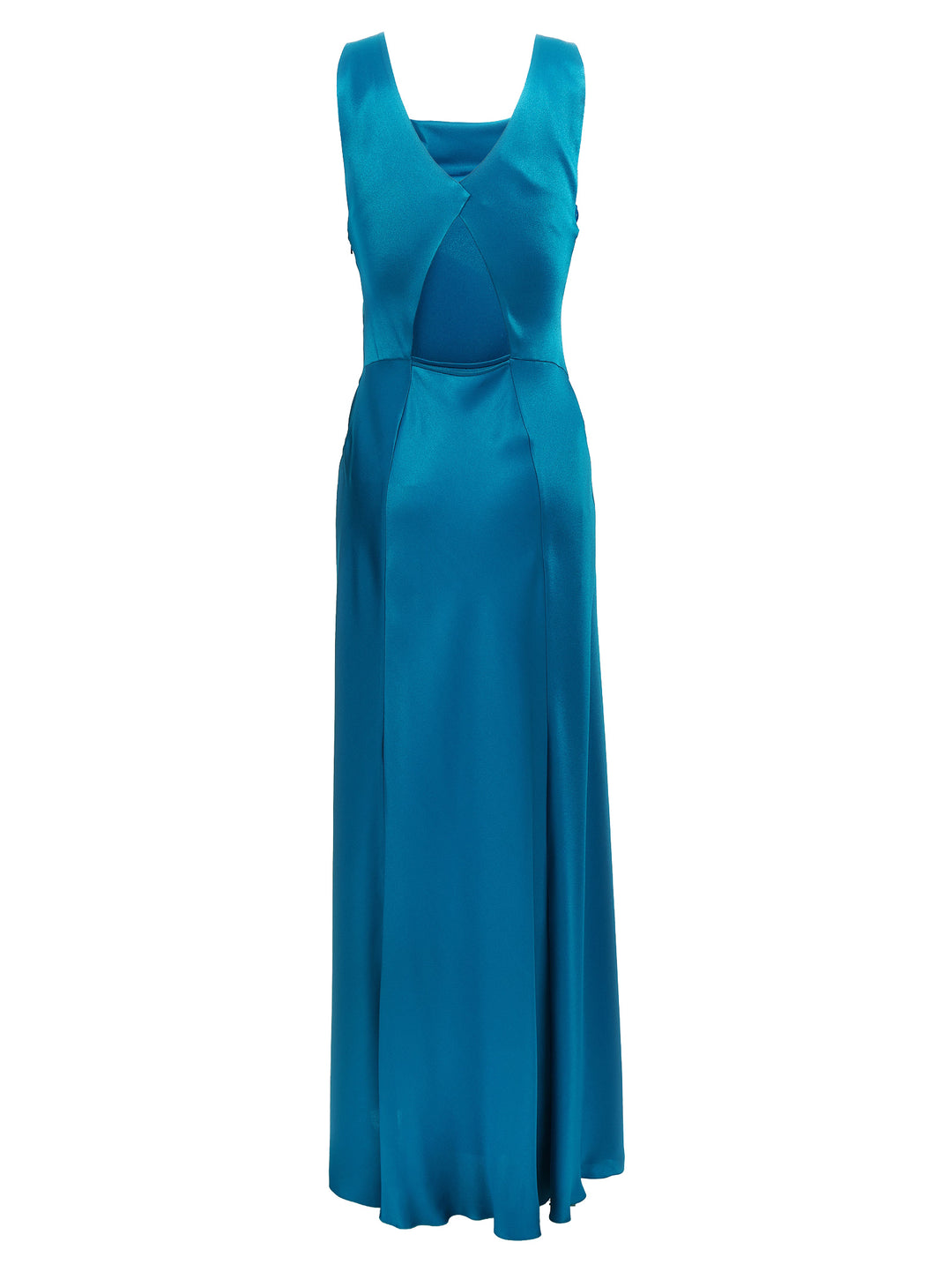 Cut-Out Satin Dress Dresses Light Blue