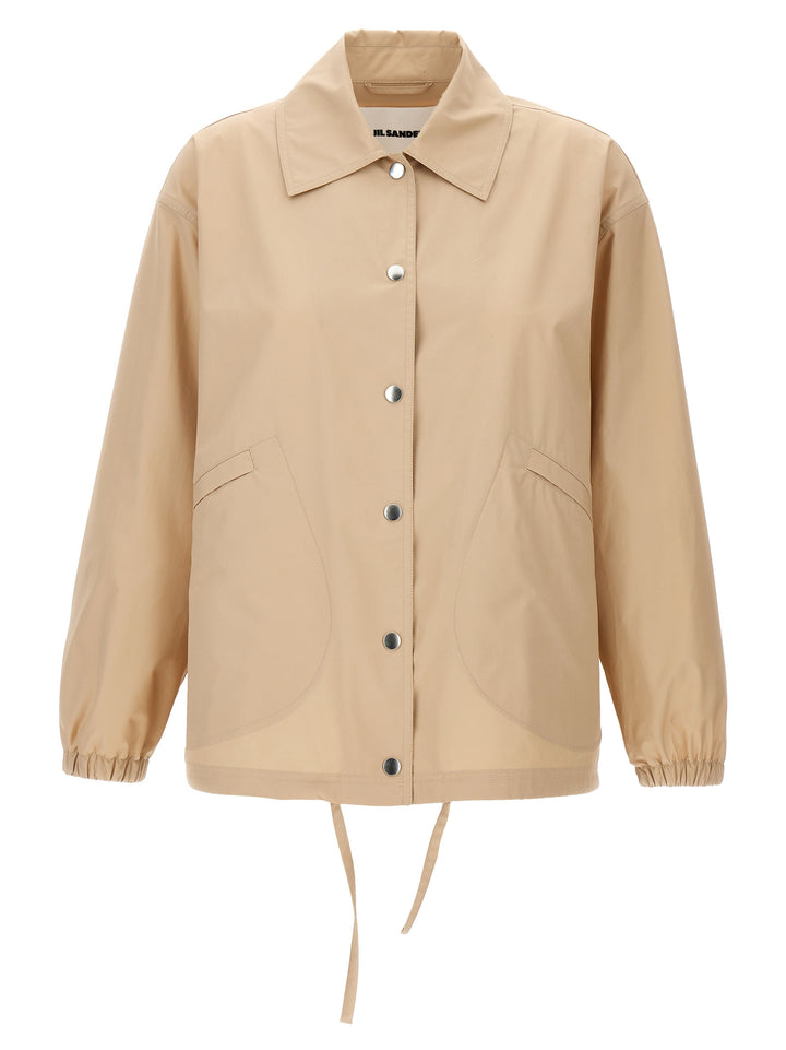 Logo Jacket Casual Jackets, Parka Beige