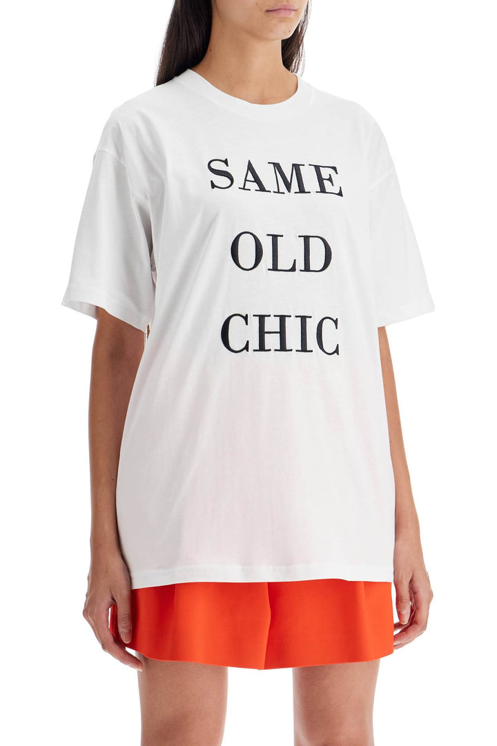 T Shirt Oversize Con Ricamo Same Old Chic