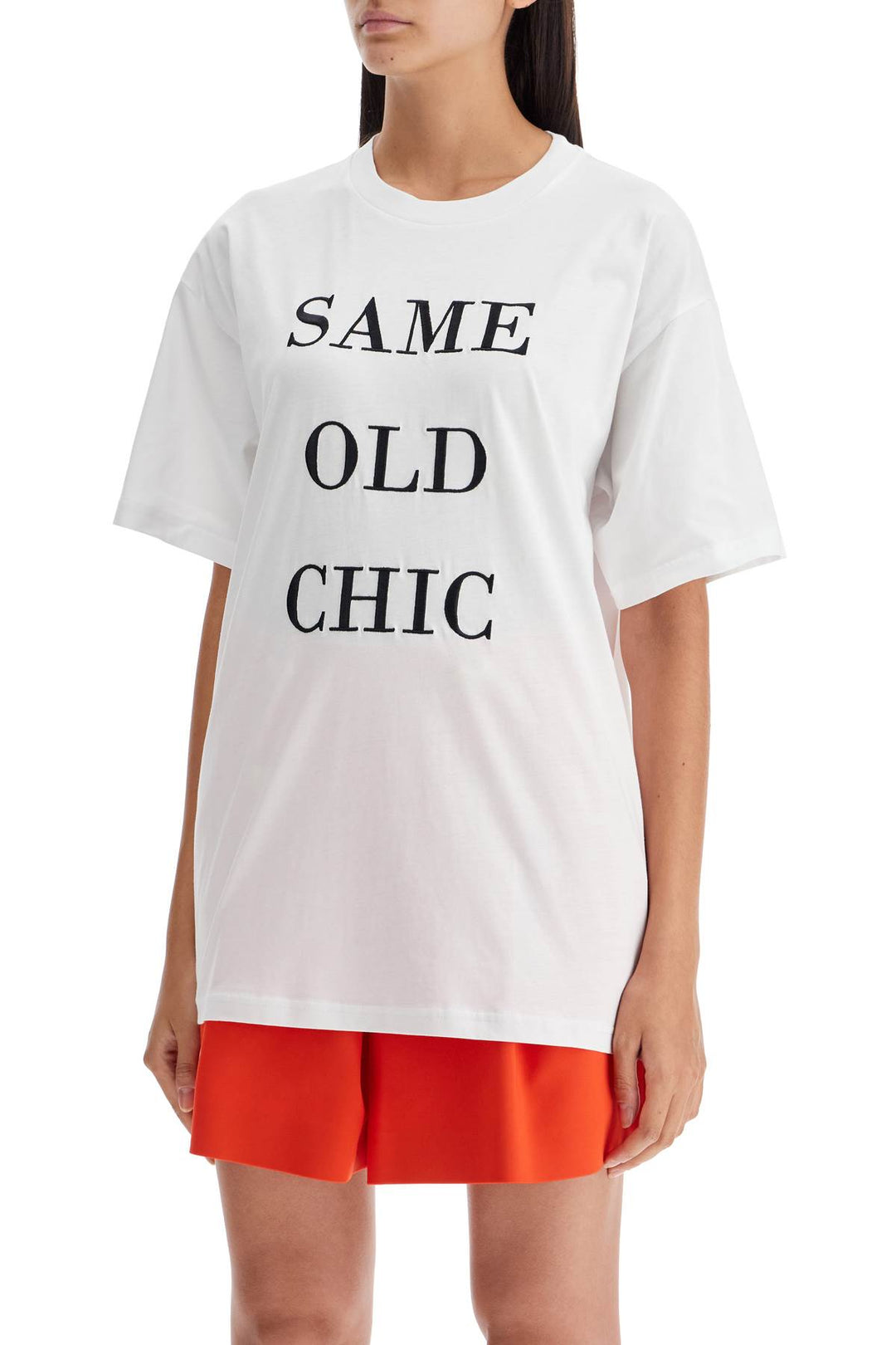 T Shirt Oversize Con Ricamo Same Old Chic