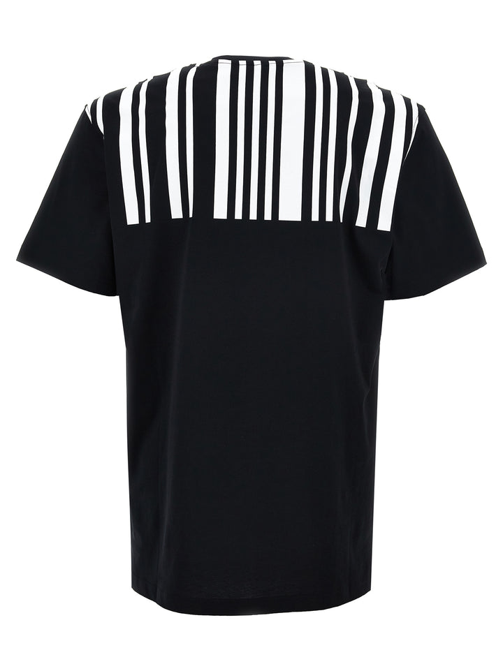 Contrast Print T-Shirt White/Black