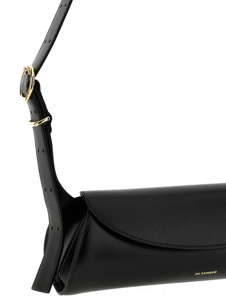 Jil Sander Cannolo Small Shoulder Bag Shoulder Bags - Black | 904203a76bdb42c5da6cc30fe3c932f35ba1cf56