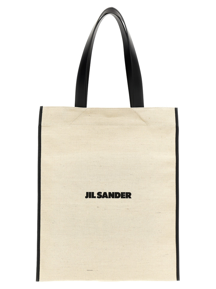 Flat Tote Bag White/Black