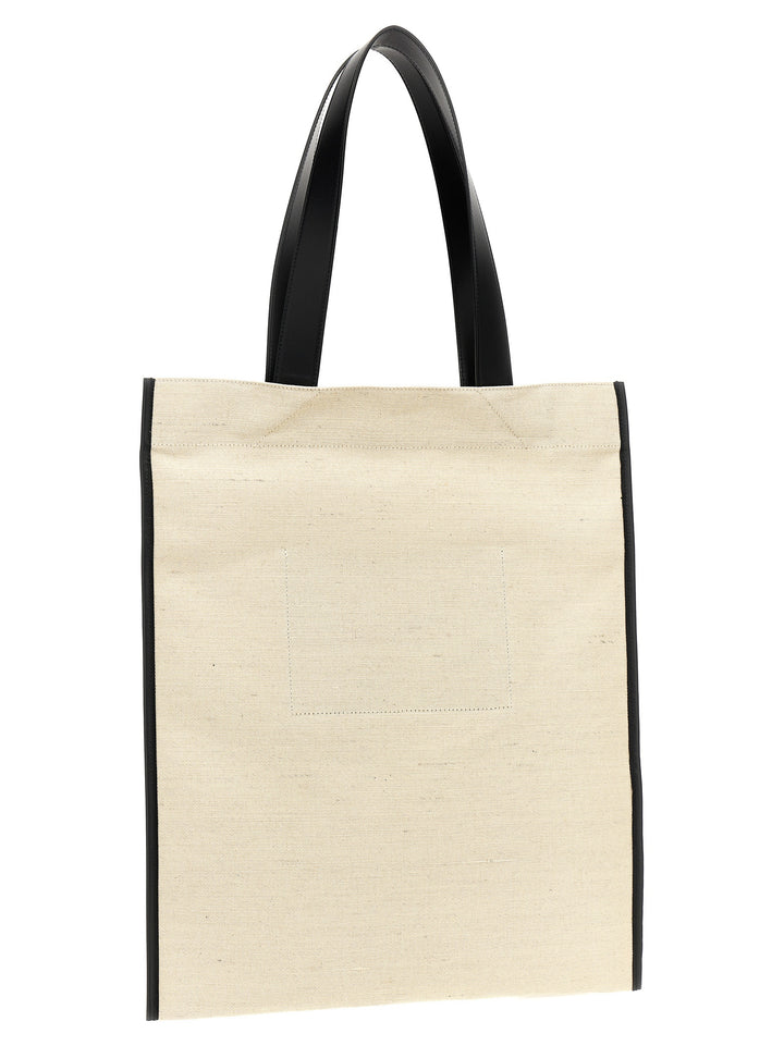 Flat Tote Bag White/Black