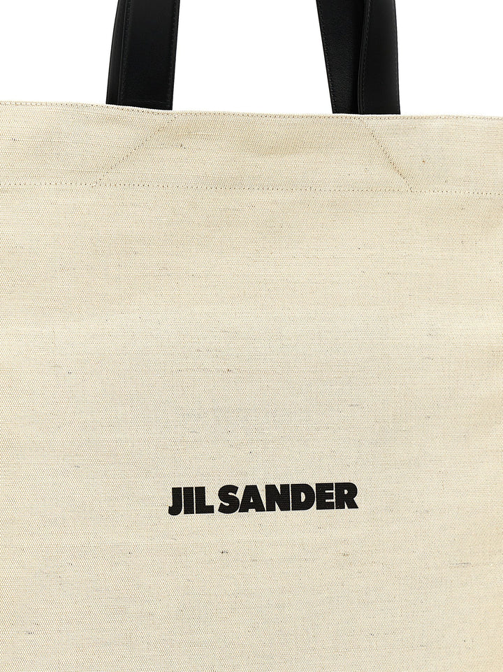 Flat Tote Bag White/Black