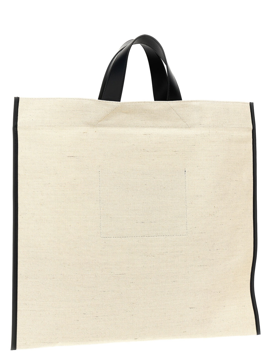 Border Book Tote Square Hand Bags White/Black