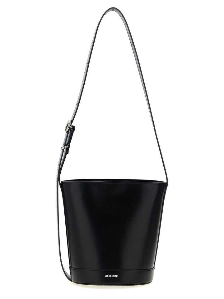 Jil Sander Cannolo Bucket Shoulder Bags - Black | 02b27fcf2dc4af326be96fe76cd43878c21da128