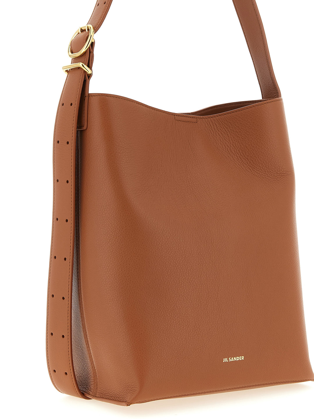 Jil Sander Cannolo Tote Shoulder Bags - Brown | 6b17ca285a76c68ff8e29370bfd30d0437a34c1a