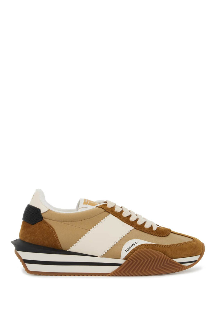 Techno Canvas And Suede 'James' Sneakers