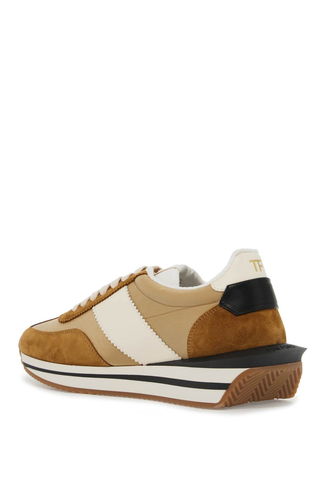 Techno Canvas And Suede 'James' Sneakers