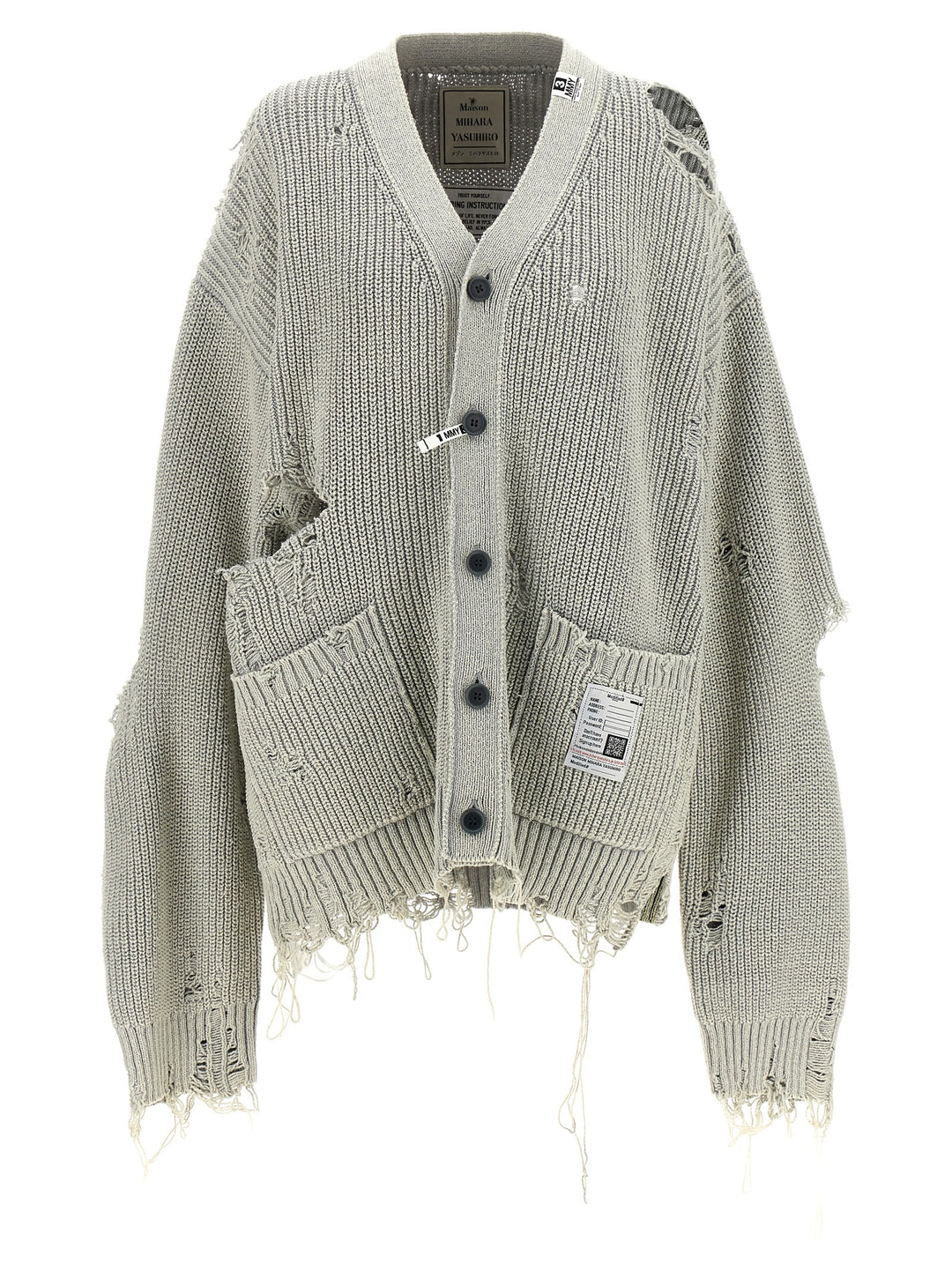 Destroyed Cardigan Sweater, Cardigans Gray