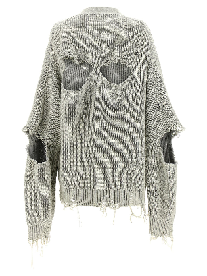 Destroyed Cardigan Sweater, Cardigans Gray