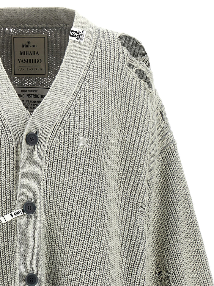 Destroyed Cardigan Sweater, Cardigans Gray