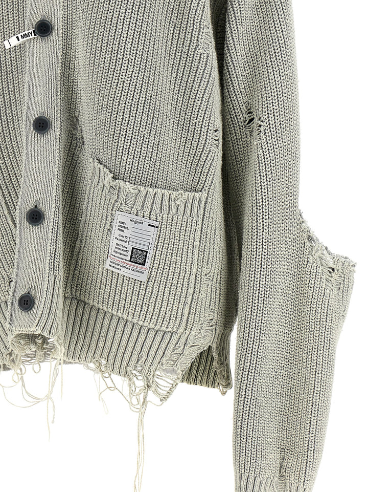 Destroyed Cardigan Sweater, Cardigans Gray