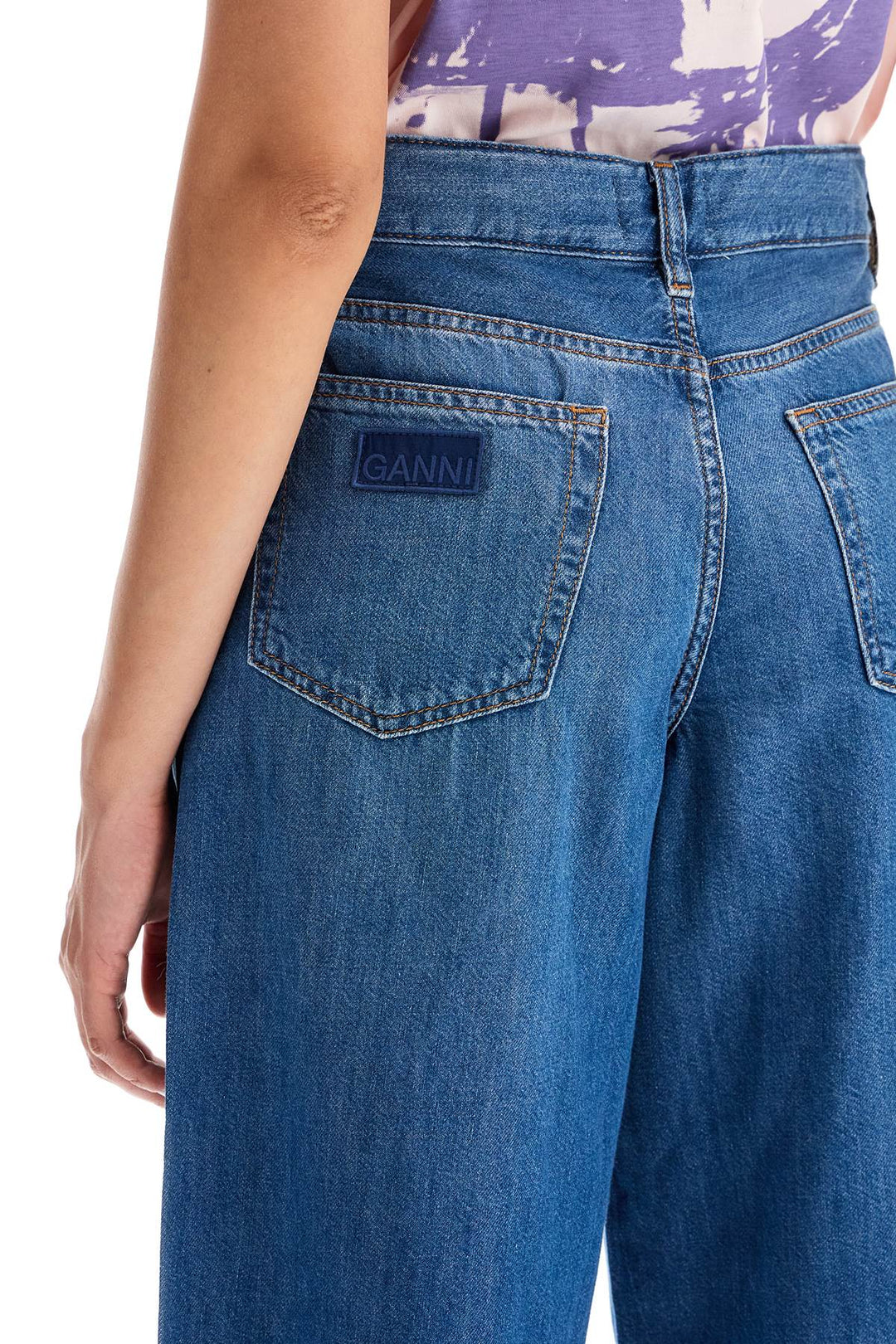 Jeans Wide Leg In Denim Leggero