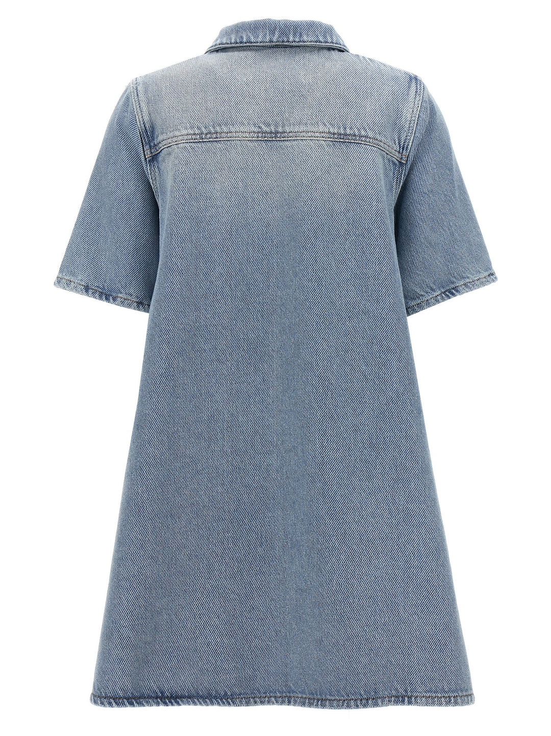 Heavy Denim Mini Dresses Light Blue