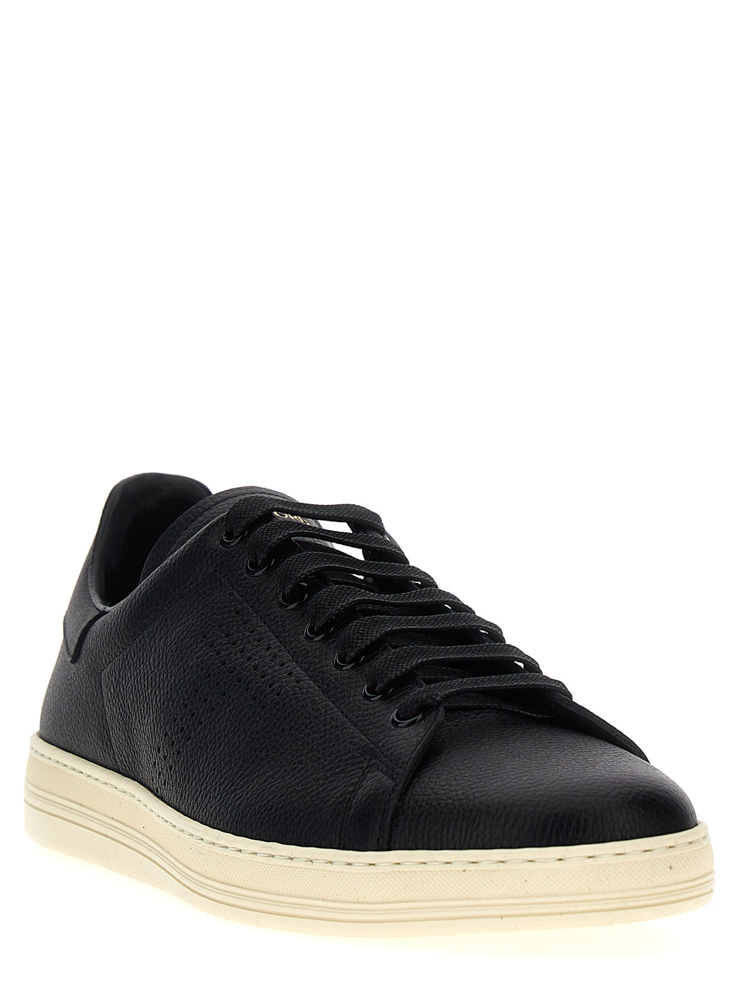 Logo Leather Sneakers White/Black