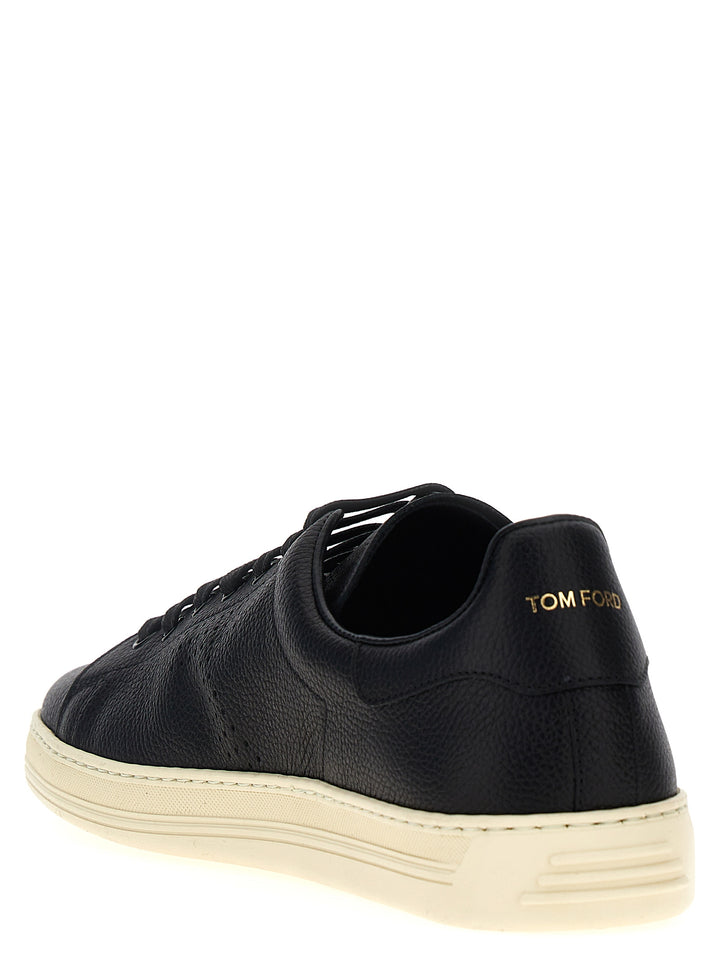 Logo Leather Sneakers White/Black