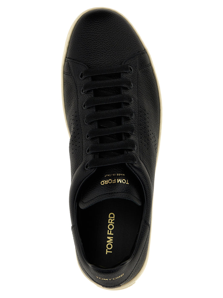 Logo Leather Sneakers White/Black