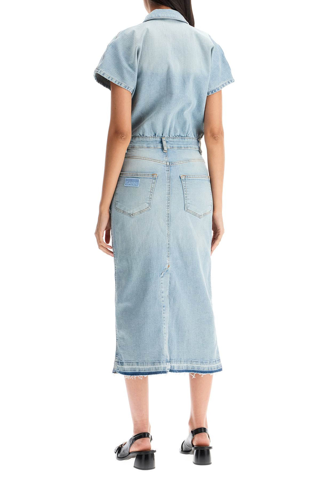 Abito Midi In Denim Stretch