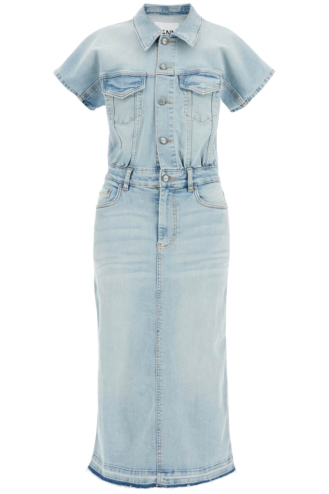 Abito Midi In Denim Stretch