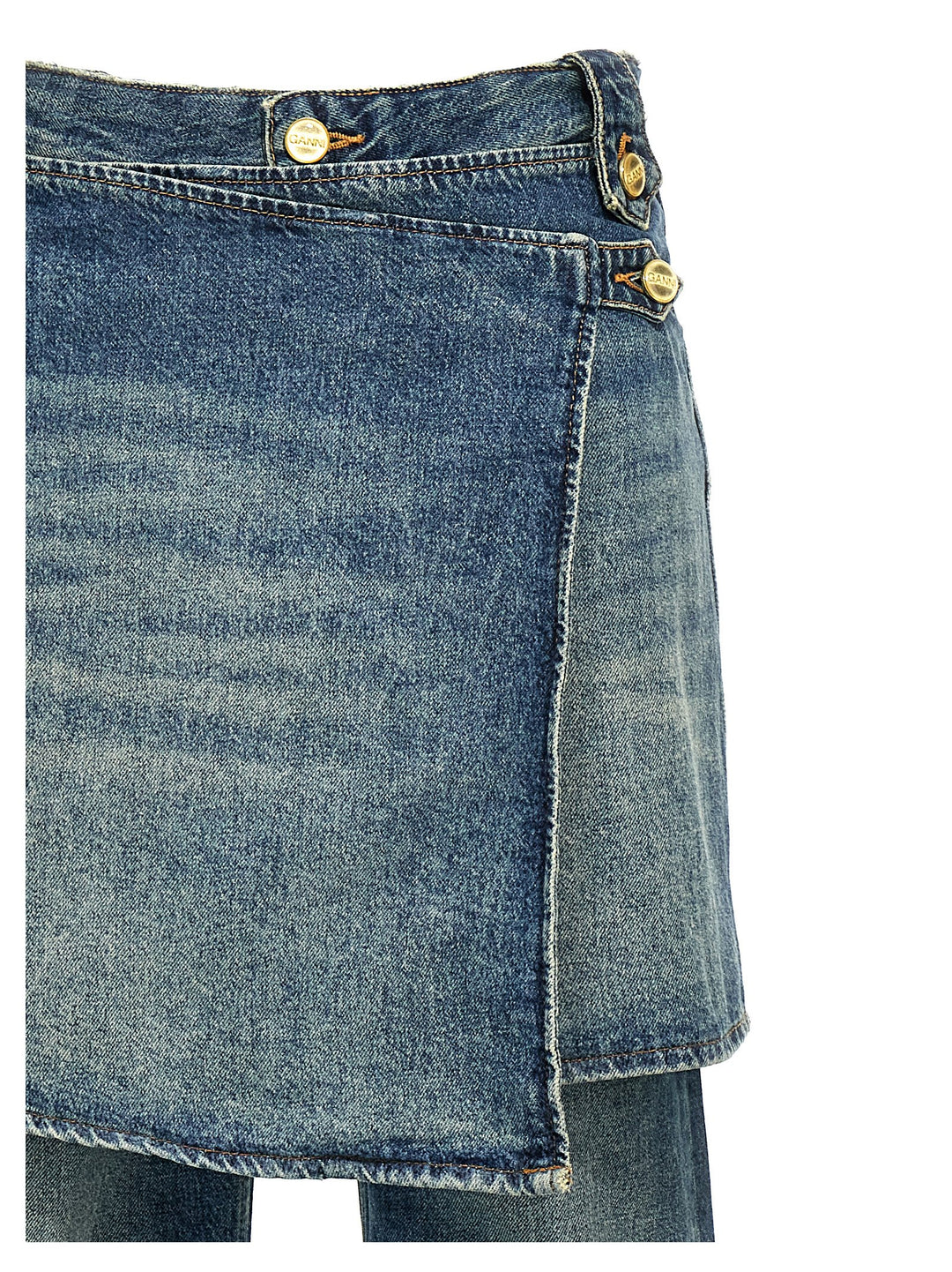 Heavy Washed Jeans Blue