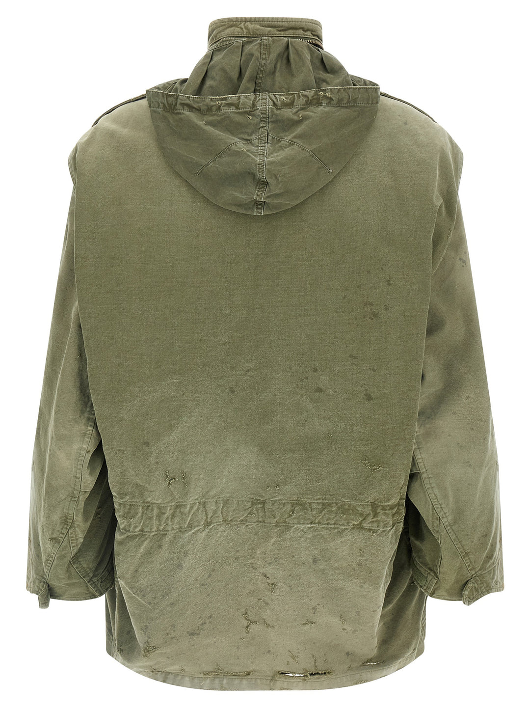 Maison Mihara Yasuhiro Distressed Field Puffer Jackets - Green | 18032cf61880149434668ee88512acc22e81a624