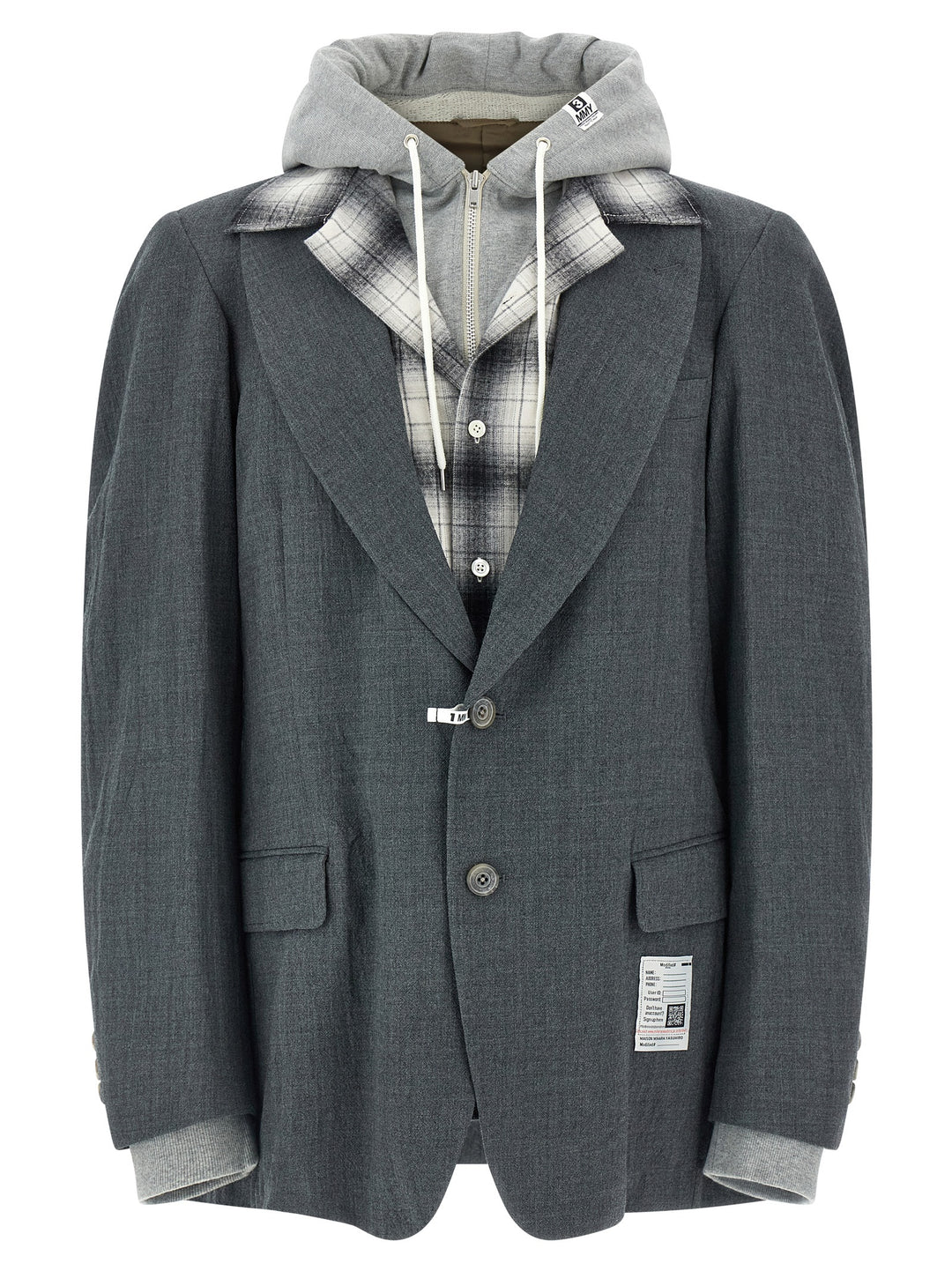 Maison Mihara Yasuhiro Triple Layered Wool Blazer - Gray | c76410532175eaf2748c7e84e6dbb08bab03ebd5