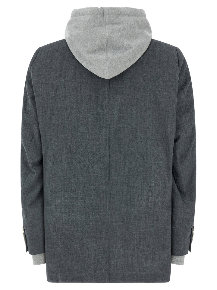 Maison Mihara Yasuhiro Triple Layered Wool Blazer - Gray | 155221e3f639d0ffec5cb8c6740cfadd6191ad35