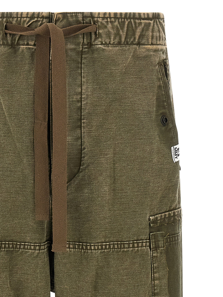 Maison Mihara Yasuhiro Cotton Satin Cargo Pants - Green | 3d0a64f051ed782bc499aff17146d935211013b3