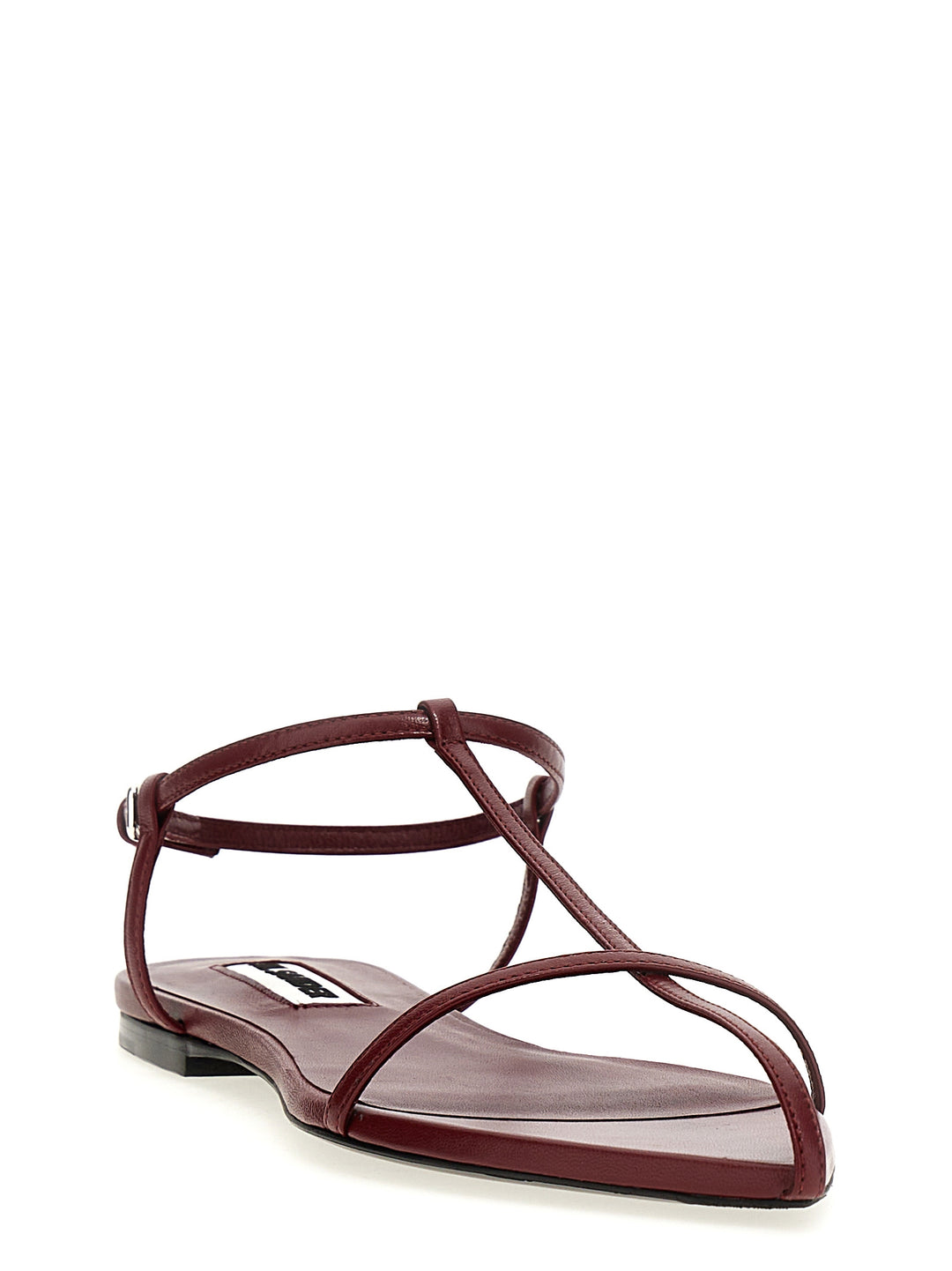 Pointy Toe Leather Sandals Bordeaux