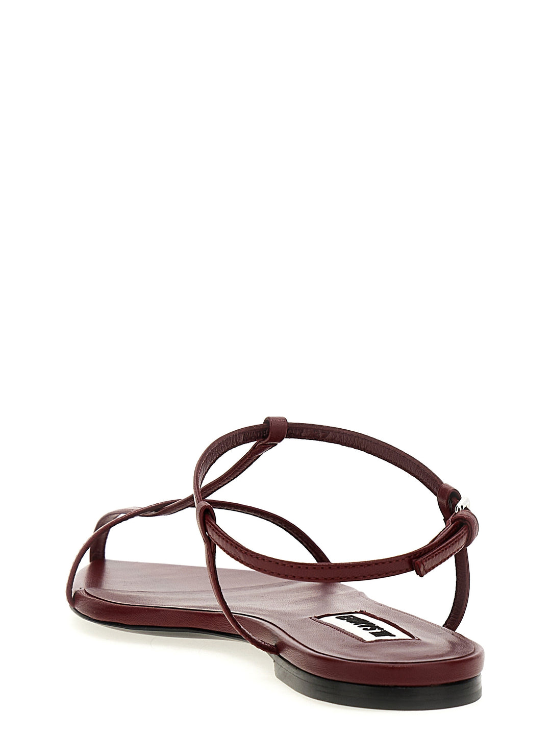 Pointy Toe Leather Sandals Bordeaux