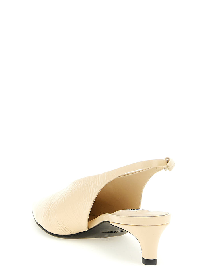 Jil Sander Leather Slingback Pumps - Beige | c12b3a113a8287fb8ee1f65f187b5df14a4eeb01