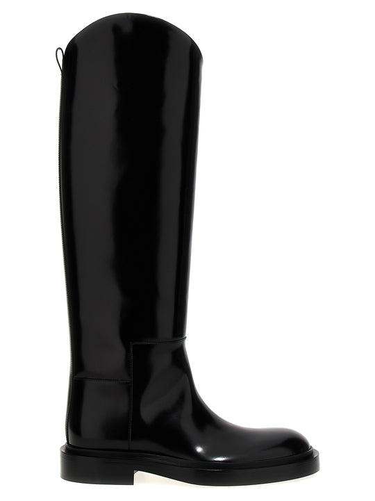 Leather Boots Boots And Ankle Boots Black