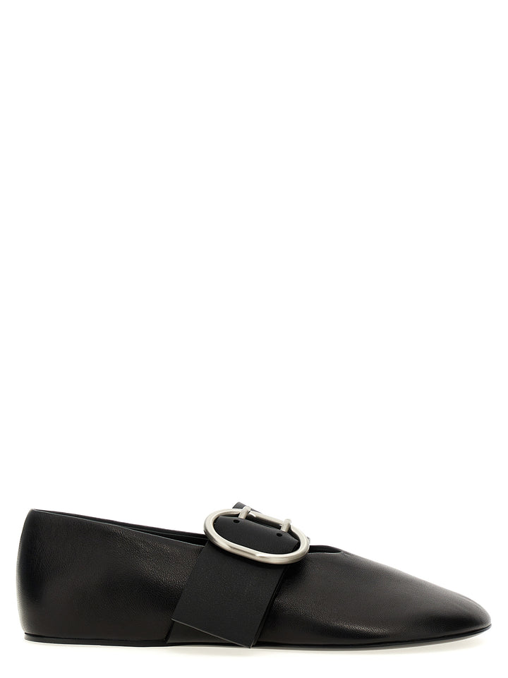 Buckle Ballet Flats Flat Shoes Black