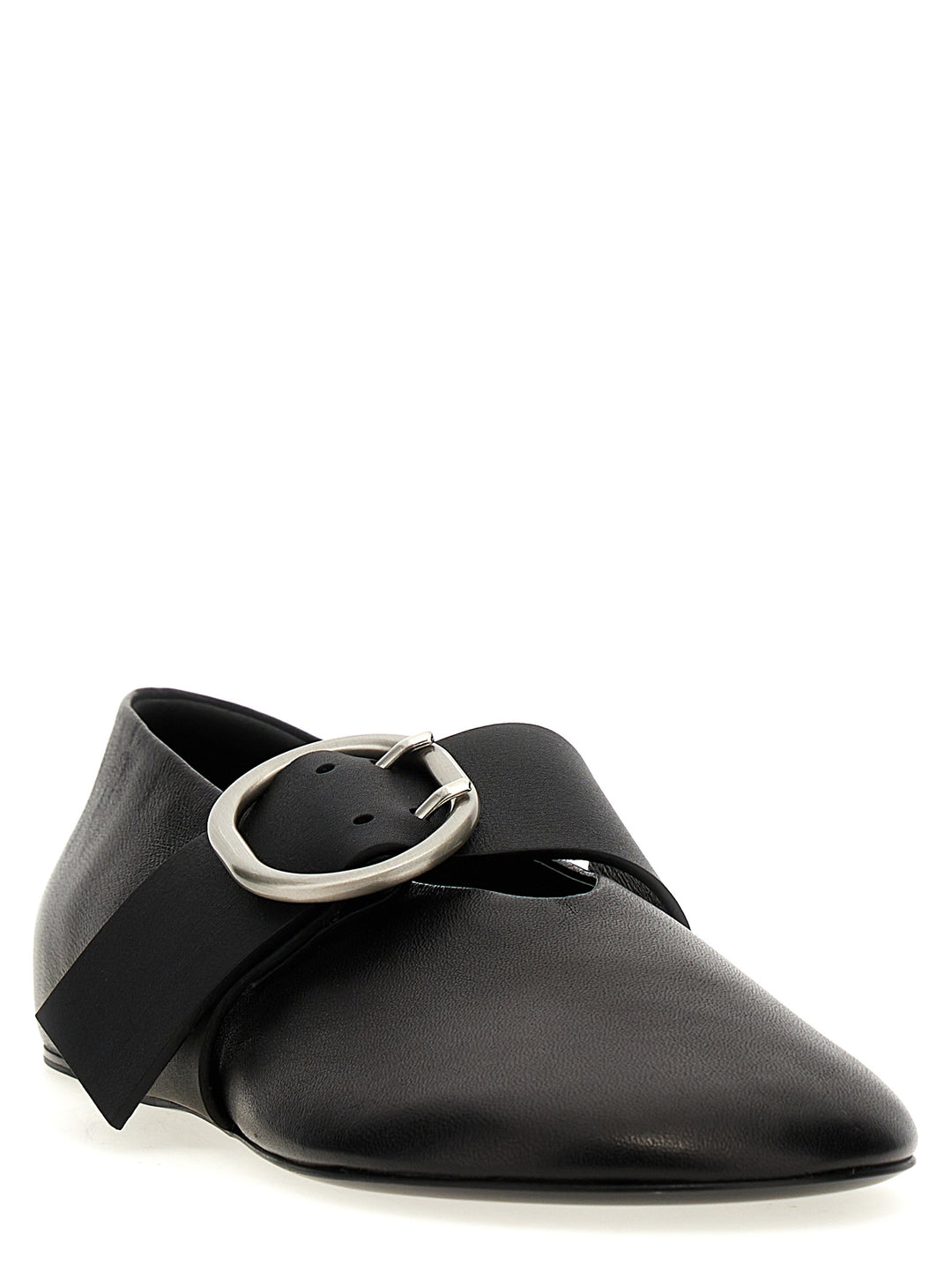 Buckle Ballet Flats Flat Shoes Black