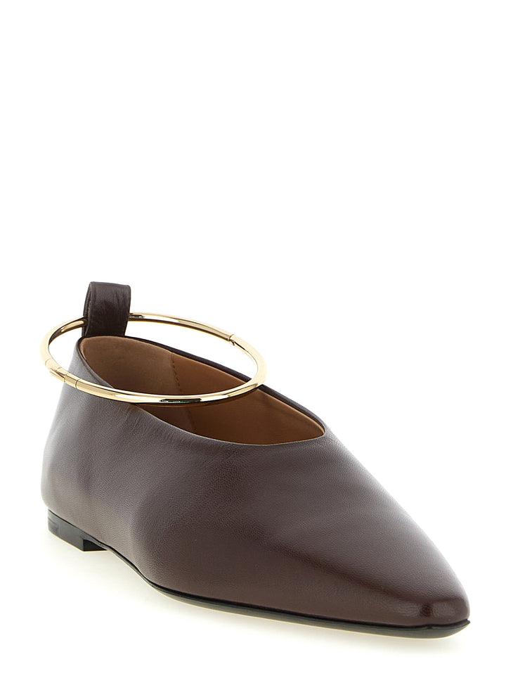 Jil Sander Ring Flat shoes - Brown | d960a747531ae3a135a58cc6794d935cec93e5de
