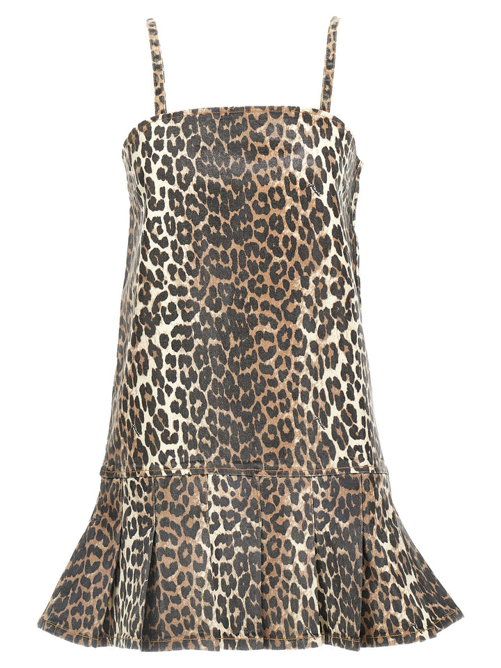 Leopard Mini Dress Dresses Multicolor