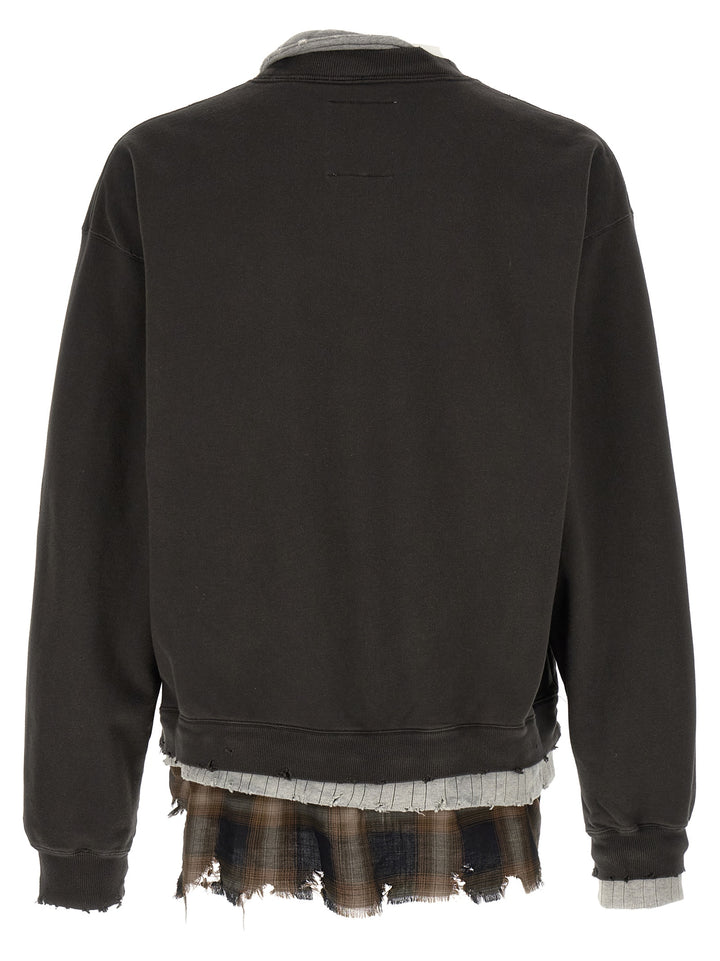 Maison Mihara Yasuhiro Three Layer Sweatshirt - Black | 56532205e6f2f8375bede3193de1b4f616b50a11