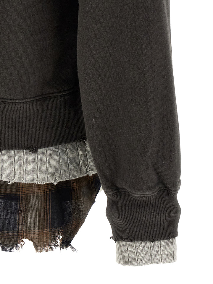 Maison Mihara Yasuhiro Three Layer Sweatshirt - Black | b927274e4bbef258cdd302b2b59f8fbd9f071858