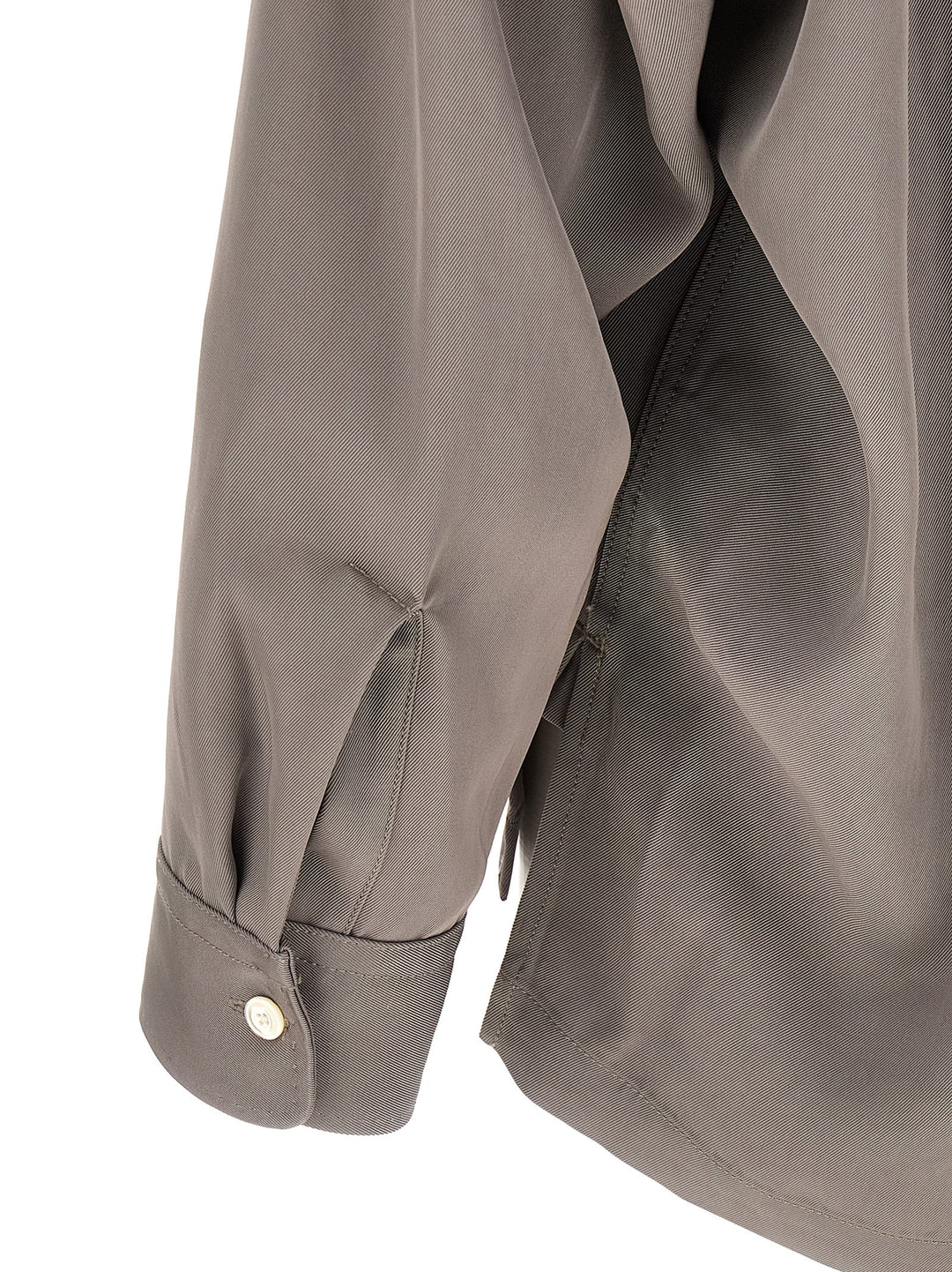 Maison Mihara Yasuhiro Tie Combined Shirt and Blouse - Gray | 99bf17e45f0ef95d65c5c175ee1b267b62e3097d