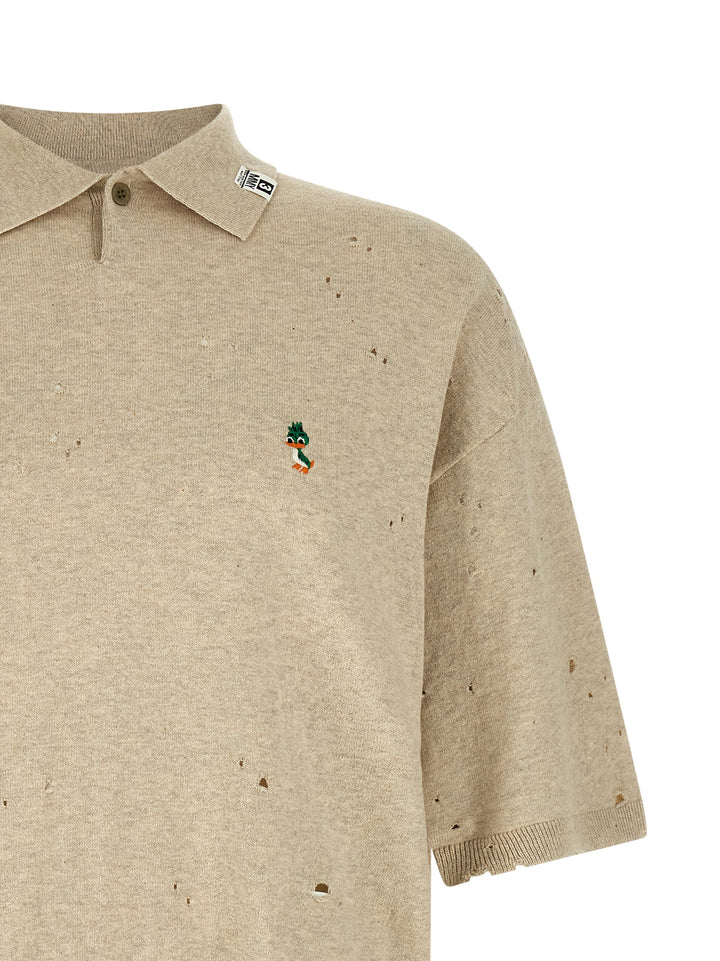 Maison Mihara Yasuhiro Embroidery  Shirt Polo - Beige | ea8705c3b764ea31ff71a506ca27decdc930cf6f