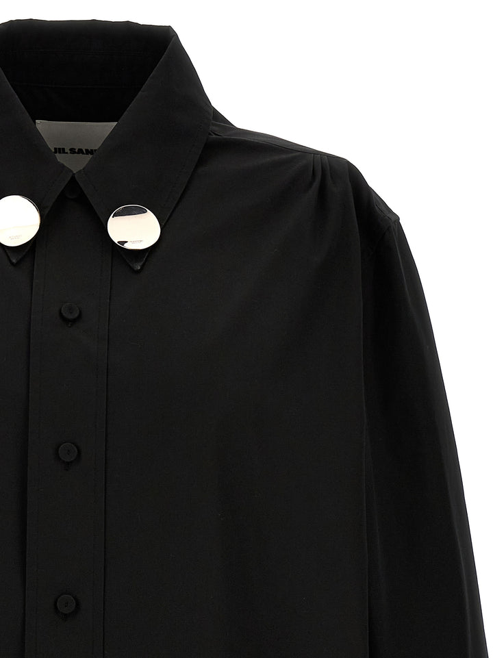 Jewel Detail Shirt Shirt, Blouse Black